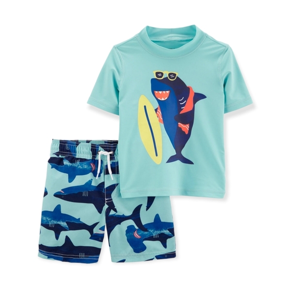 Carter's Swim Carters Baby Boys 2piece Rashguard Set Poshmark